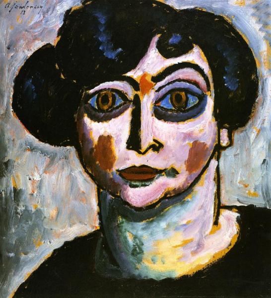 Woman With Black Hair by Alexej Von Jawlensky
