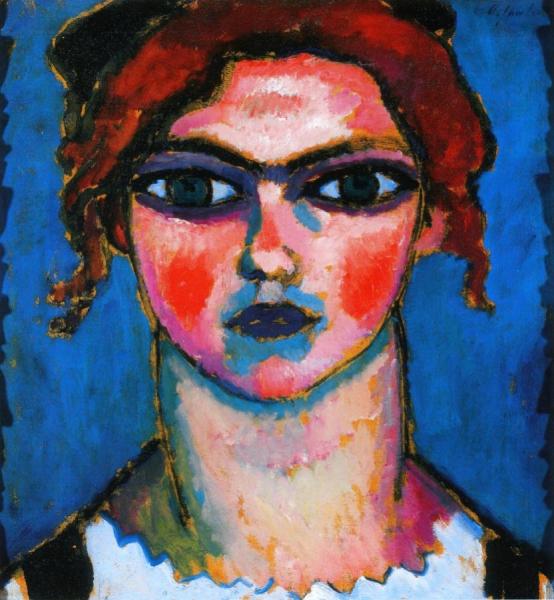 Young Girl With Green Eyes by Alexej Von Jawlensky