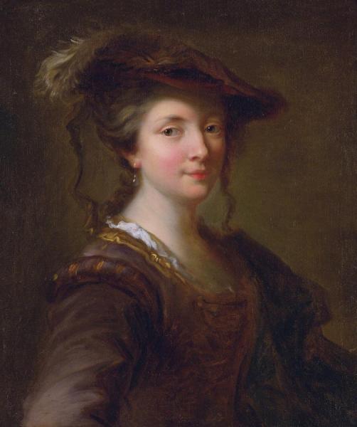 Portrait Of A Lady, Said To Be Louise Julie De Nesle by Alexis Grimou