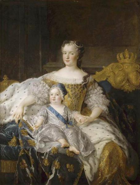 Marie Leszczyńska And Dauphin Louis by Alexis-simon Belle