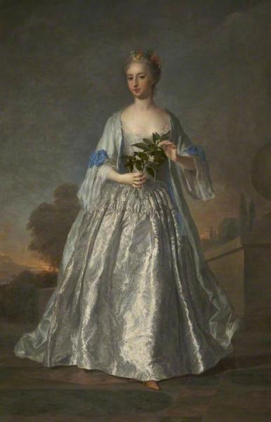 Portrait Of A Lady Dressed In White by Alexis-simon Belle