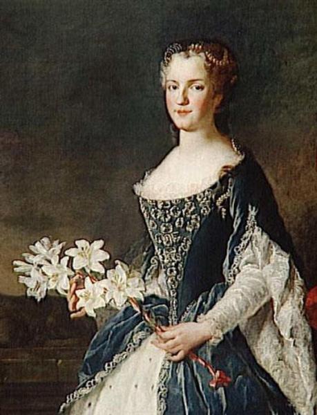 Portrait Of Maria Leszczynska by Alexis-simon Belle Oil Painting Reproductions