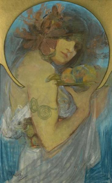 Alfons Maria Mucha A Study Of A Girl