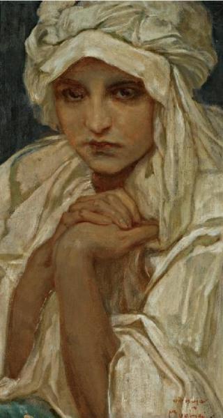 Alfons Maria Mucha Portrait Of A Girl