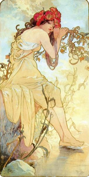 Alfons Maria Mucha The Four Seasons: Summer