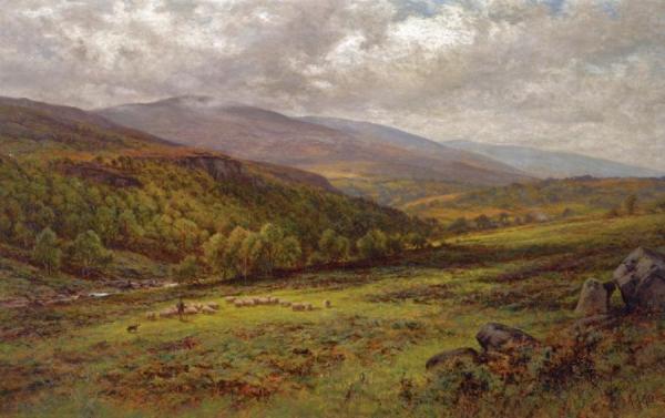 A River Landscape In Yorkshire by Alfred A. Glendening, Jr