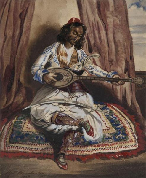 Bazouki Player by Alfred Bourboulon