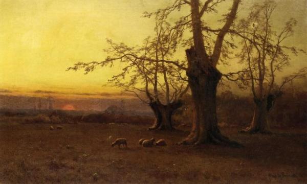 A Spring Evening, Burnham Beeches by Alfred De Breanski, Sr.