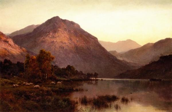 A Still Evening, Inversnaid by Alfred De Breanski, Sr. Oil Painting Reproductions