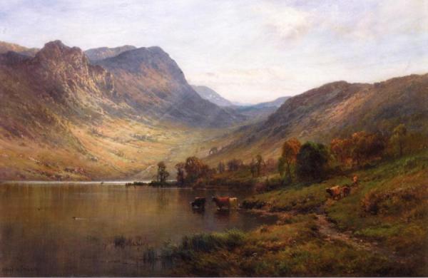 A Sunlit Loch by Alfred De Breanski, Sr.