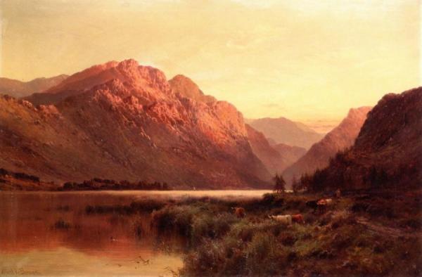 An Amberdeenshire Lake by Alfred De Breanski, Sr.