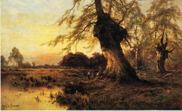 Alfred De Breanski, Sr. Around The Campfire