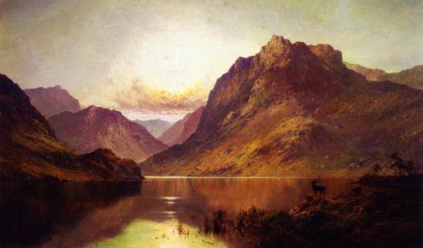 Ben Nevis At Sunrise by Alfred De Breanski, Sr.