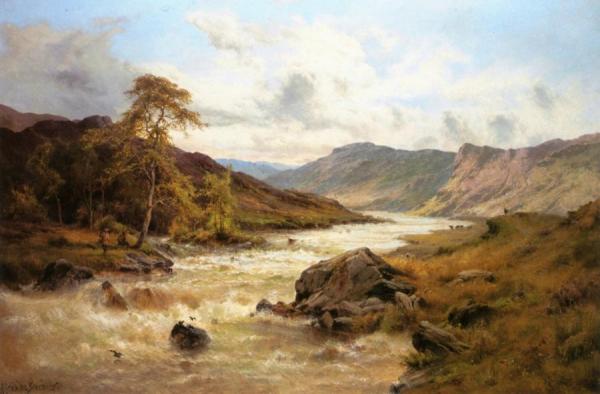 Alfred De Breanski, Sr. Fishing At Capel Curig, North Wales
