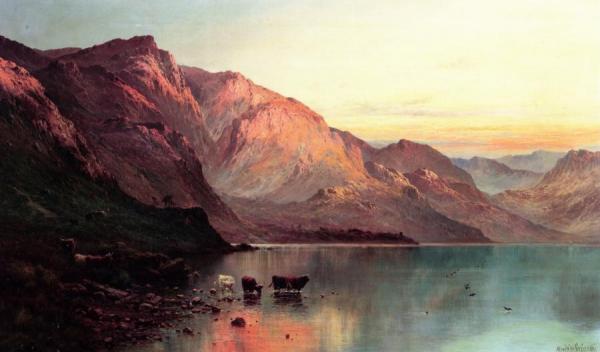 Loch Awe by Alfred De Breanski, Sr.