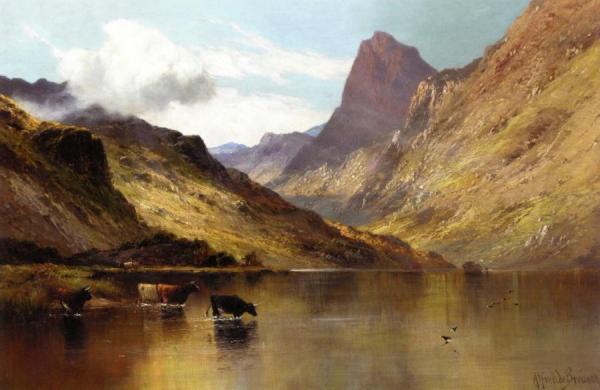 Ogwen, North Wales by Alfred De Breanski, Sr. Oil Painting Reproductions