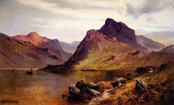 Stronachlacher, The Birthplace Of Rob Roy by Alfred De Breanski, Sr.