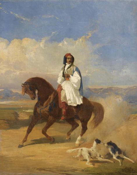 Alfred De Dreux Greek Soldier On Horseback