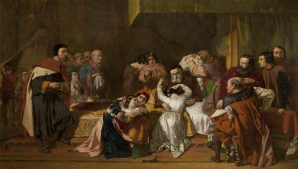 The Deathbed Of Robert, King Of Naples by Alfred Elmore