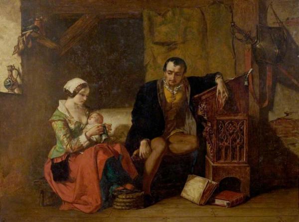 The Origin Of The Stocking Loom by Alfred Elmore Oil Painting Reproductions