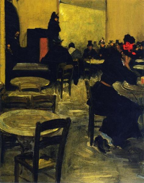 Café In Paris by Alfred Henry Maurer Oil Painting Reproductions