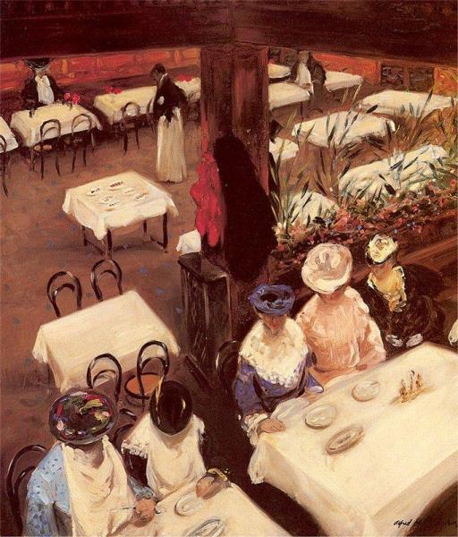 Café-restaurant by Alfred Henry Maurer