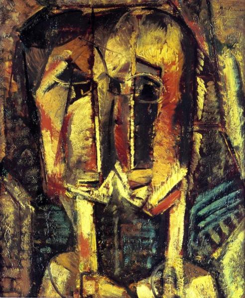Cubist Two Heads by Alfred Henry Maurer