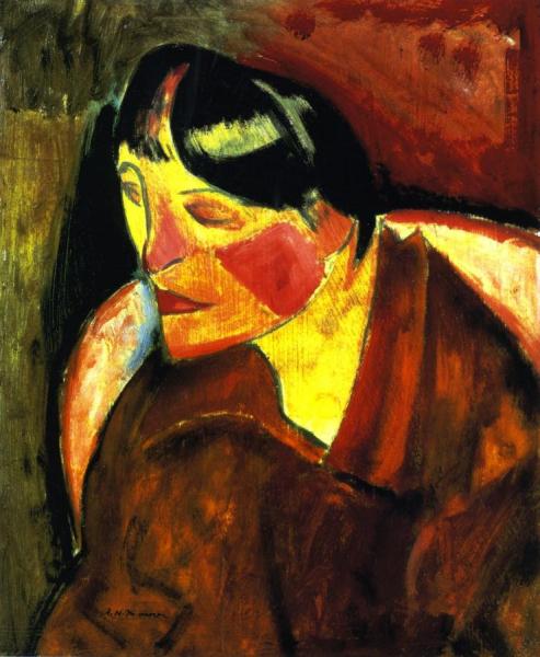 Head Of A Woman by Alfred Henry Maurer