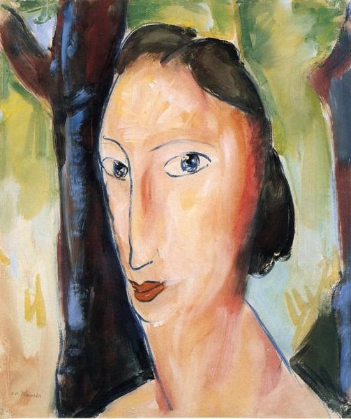 Head Of A Woman by Alfred Henry Maurer