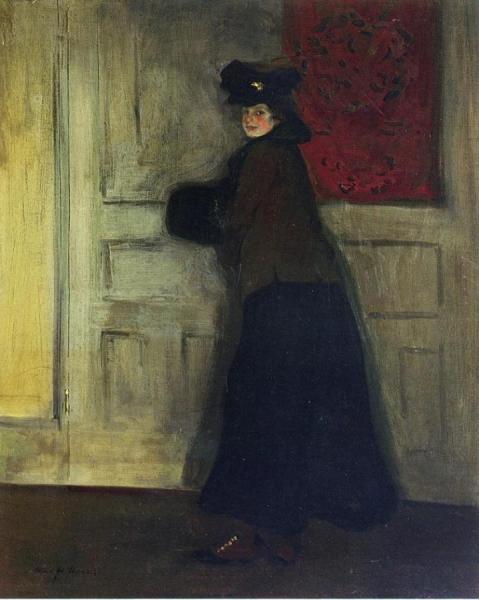 Lady With Muff by Alfred Henry Maurer