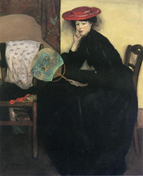 Model With A Japanese Fan by Alfred Henry Maurer