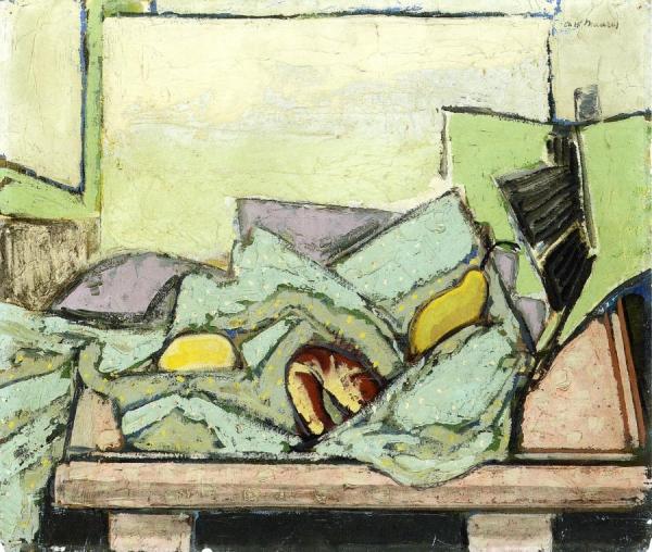 Still Life With Green Cloth by Alfred Henry Maurer