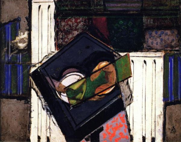 Still Life With Grey Table And White Columns by Alfred Henry Maurer