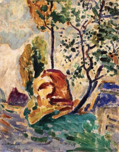 Tree And Rock by Alfred Henry Maurer