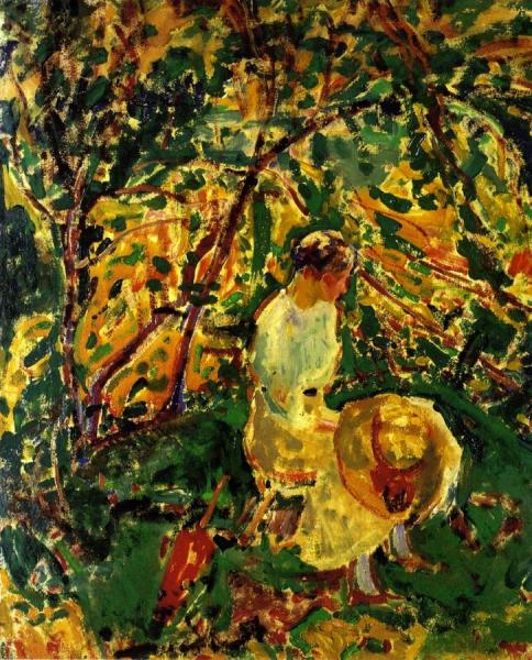 Woman In A Garden by Alfred Henry Maurer
