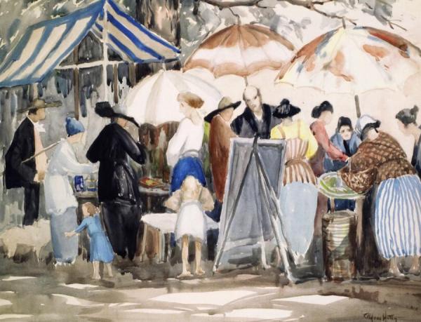An Early Morning Market Fair by Alfred Hutty