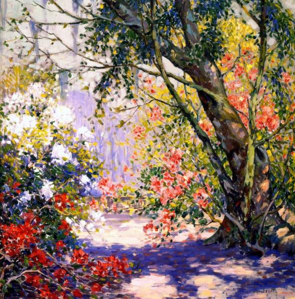 Path In A Southern Garden by Alfred Hutty
