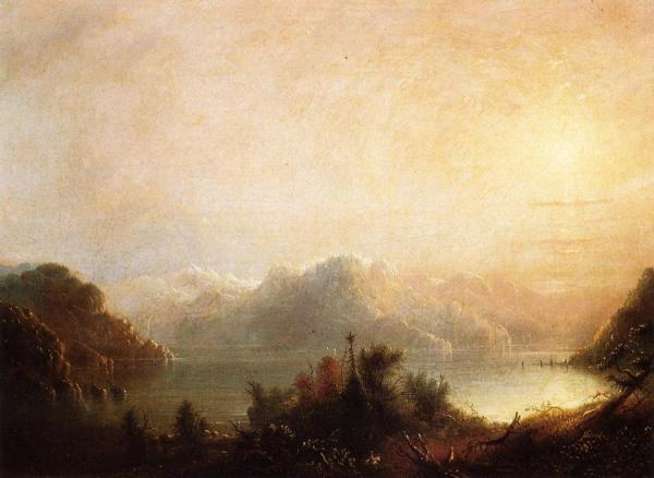 Mountain Lake by Alfred Jacob Miller Oil Painting Reproductions