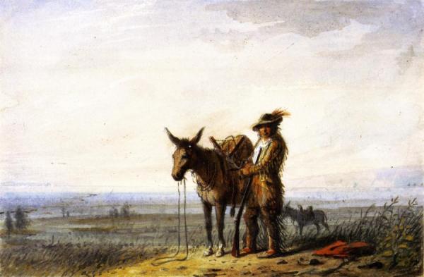 Old Bill Burrows, A Free Trapper by Alfred Jacob Miller