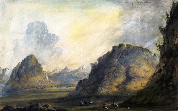 Rocky Formations Near The Nebraska Or Platte River by Alfred Jacob Miller Oil Painting Reproductions