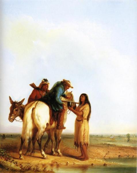 The Thirsty Trapper by Alfred Jacob Miller