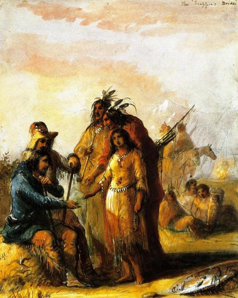 The Trapper's Bride by Alfred Jacob Miller Oil Painting Reproductions