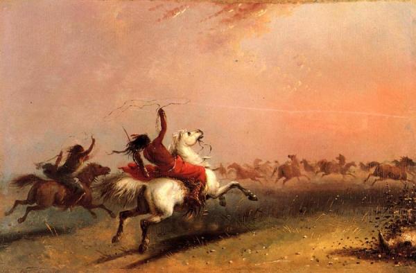 Wild Horse Hunt by Alfred Jacob Miller