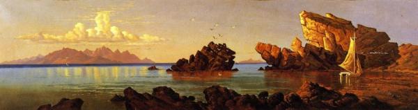 Cliff At Promotory, Great Salt Lake, Utah by Alfred Lambourne