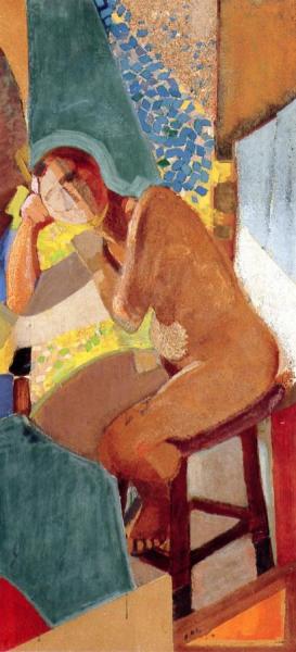 Alfred Reth Woman Leaning On Her Elbow