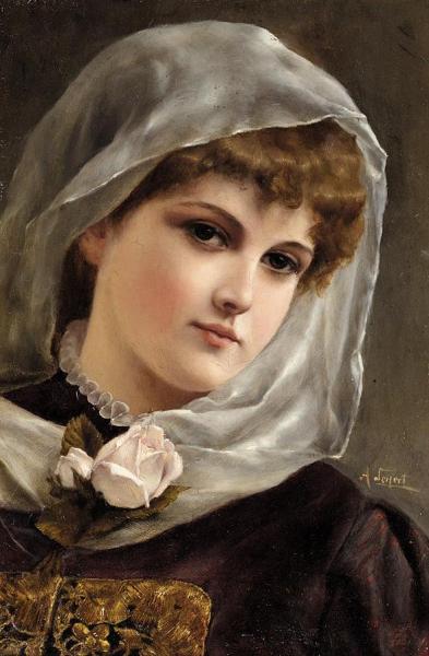 Portrait Of A Girl by Alfred Seifert