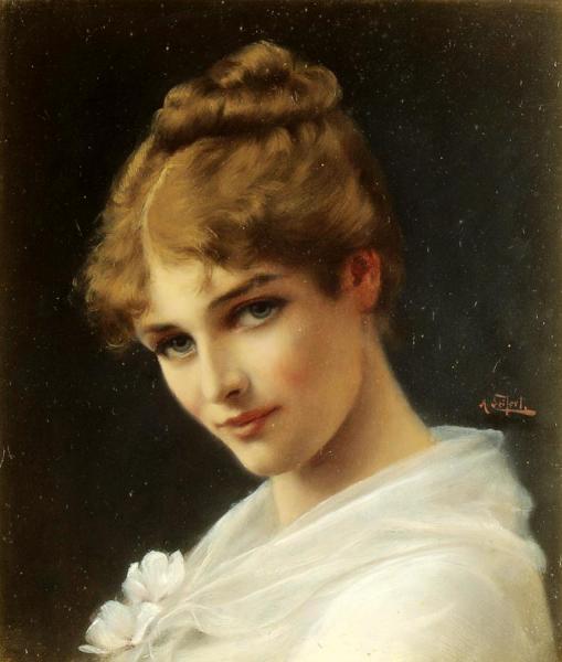 Portrait Of A Young Girl by Alfred Seifert