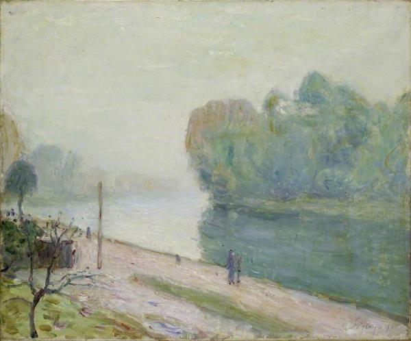 A Bend In The River Loing by Alfred Sisley