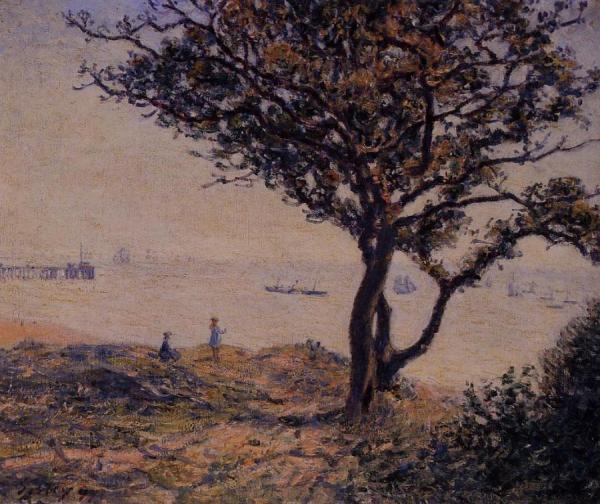 A Cardiff Shipping Lane by Alfred Sisley