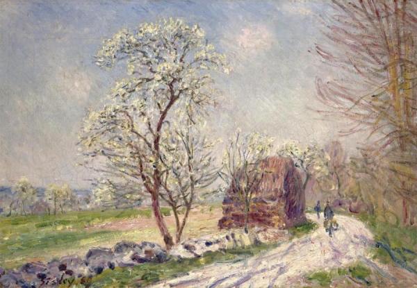 Alfred Sisley Along The Woods In Spring